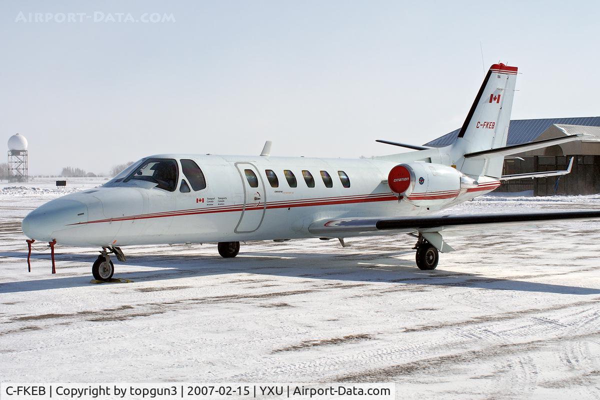 C-FKEB, 1991 Cessna 550 Citation II C/N 550-0688, Parked at ESSO ramp.