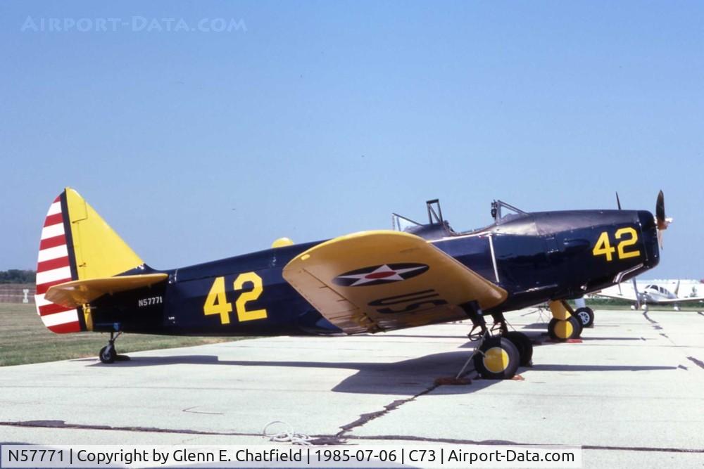 N57771, 1942 Fairchild M-62A C/N T42-1983 (42-2895), PT-19A 42-2895; I got to fly this one out of DPA.