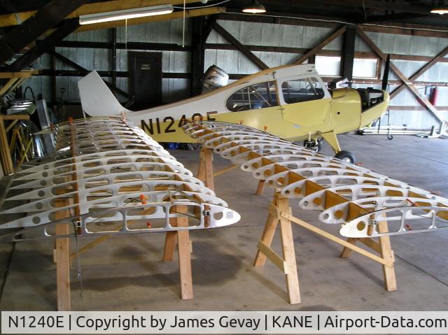 N1240E, 1946 Aeronca 7AC Champion C/N 7AC-4798, Spring 2006, all new spars and 13 new ribs. All new hardware, bearings and cables.