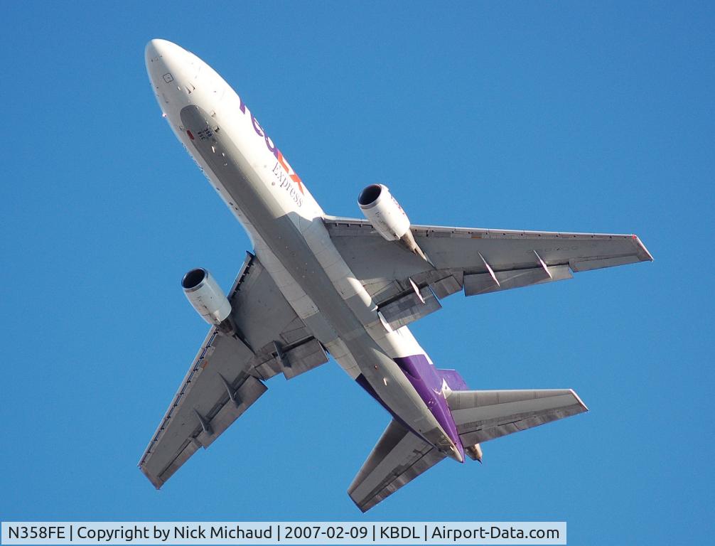 N358FE, 1979 McDonnell Douglas MD-10-10F C/N 46633, SWEET to see MD-10 at BDL!