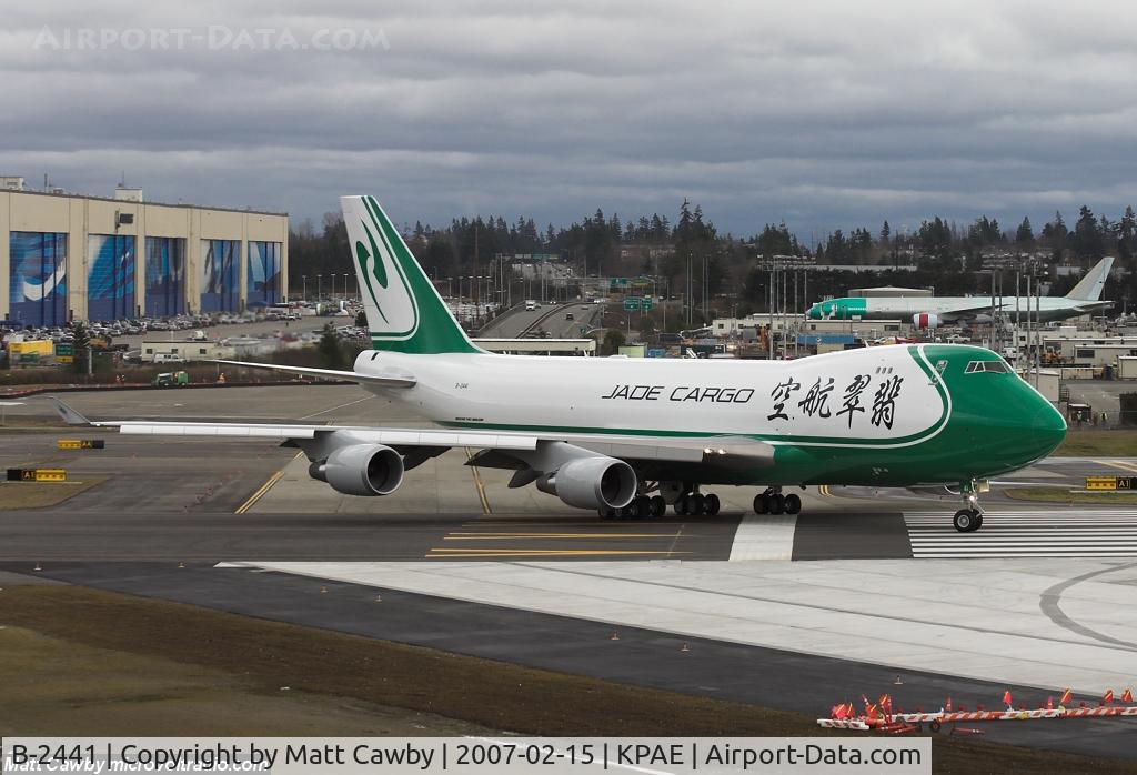 B-2441, 2007 Boeing 747-4EVF/ER/SCD C/N 35172, First flight from Paine Field
