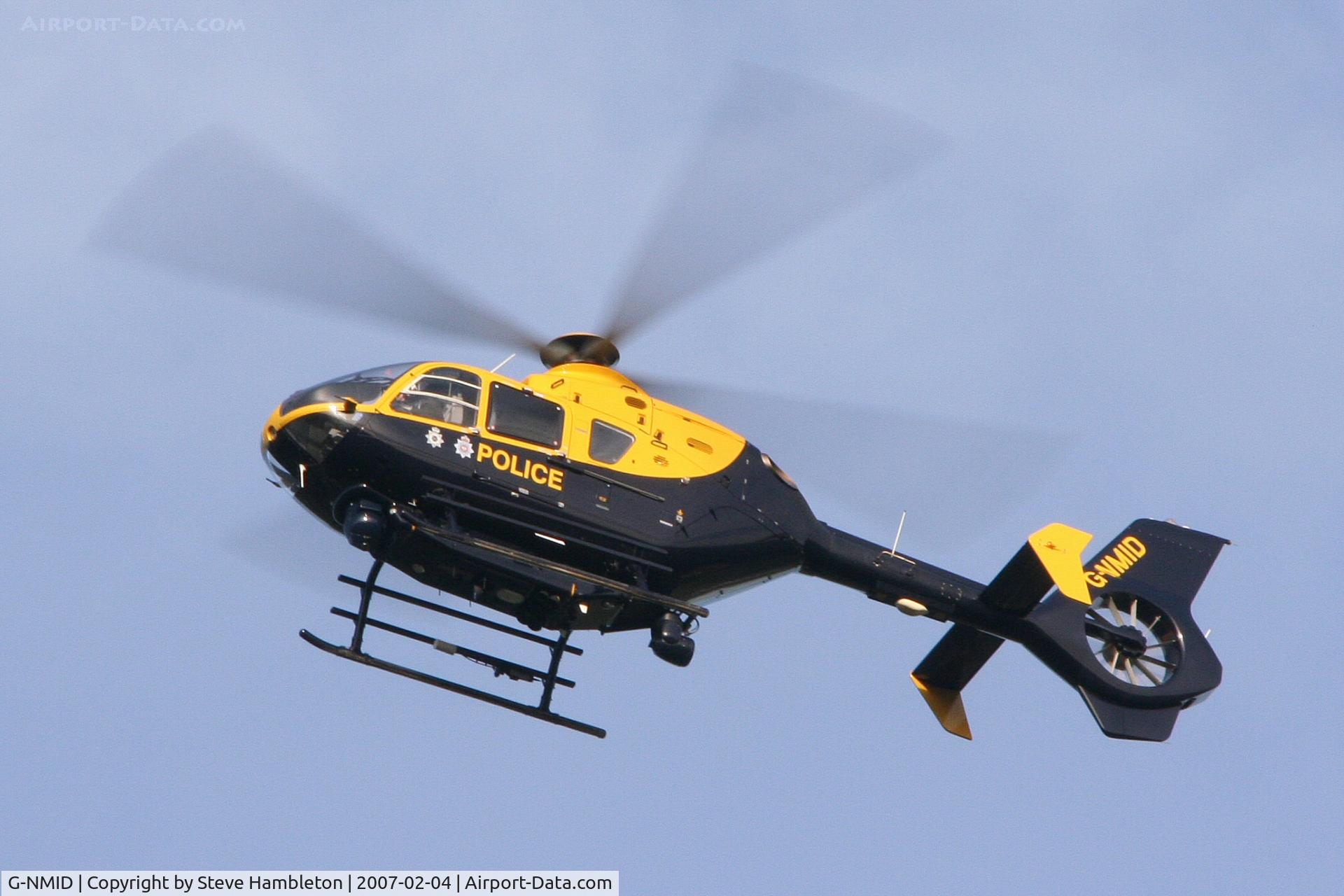 G-NMID, 2003 Eurocopter EC-135T-2 C/N 0300, Undertaking surveillance at Buxton, Derbyshire, UK