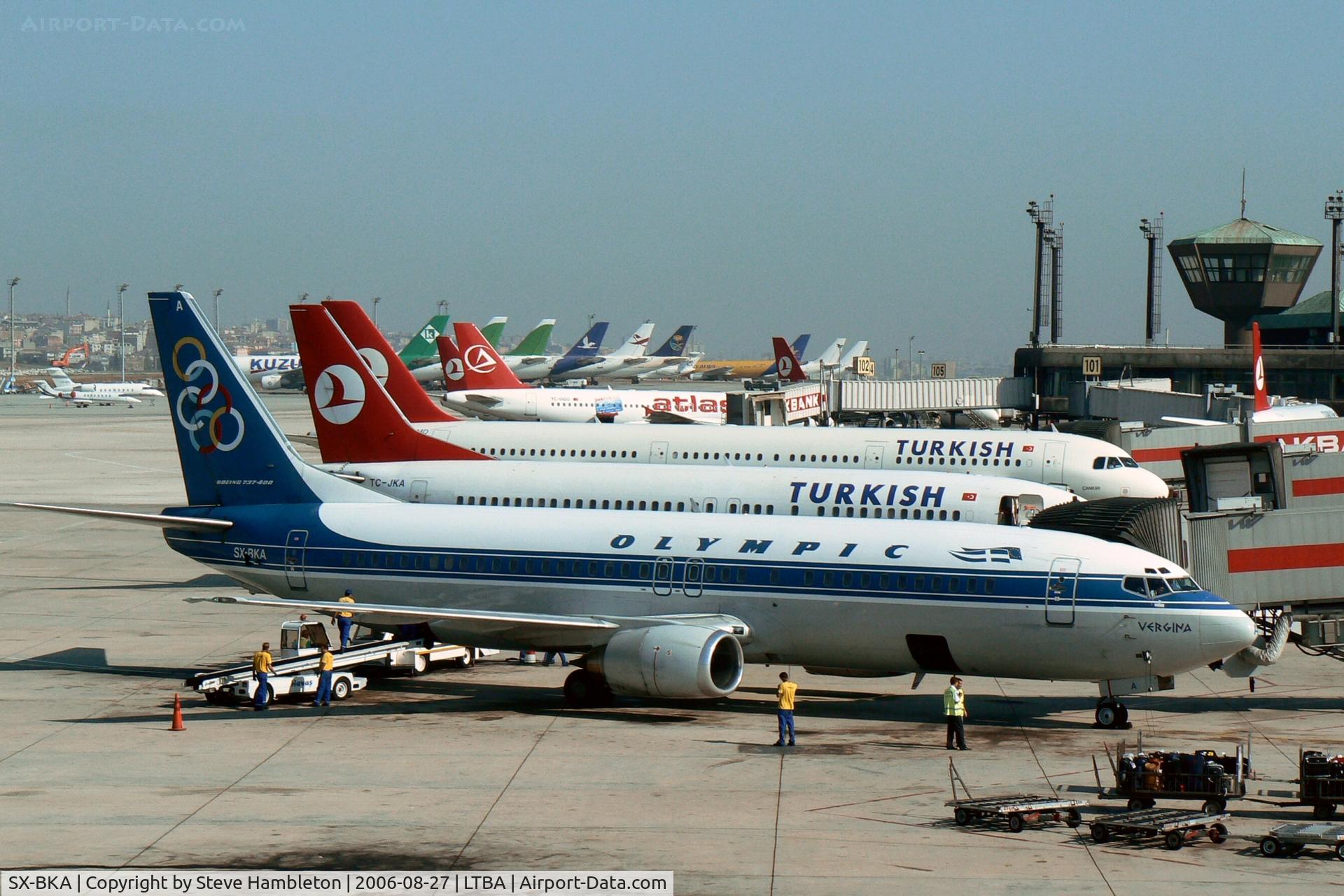 SX-BKA, 1991 Boeing 737-484 C/N 25313, This Olympic 737 pays an early morning visit to Istanbul