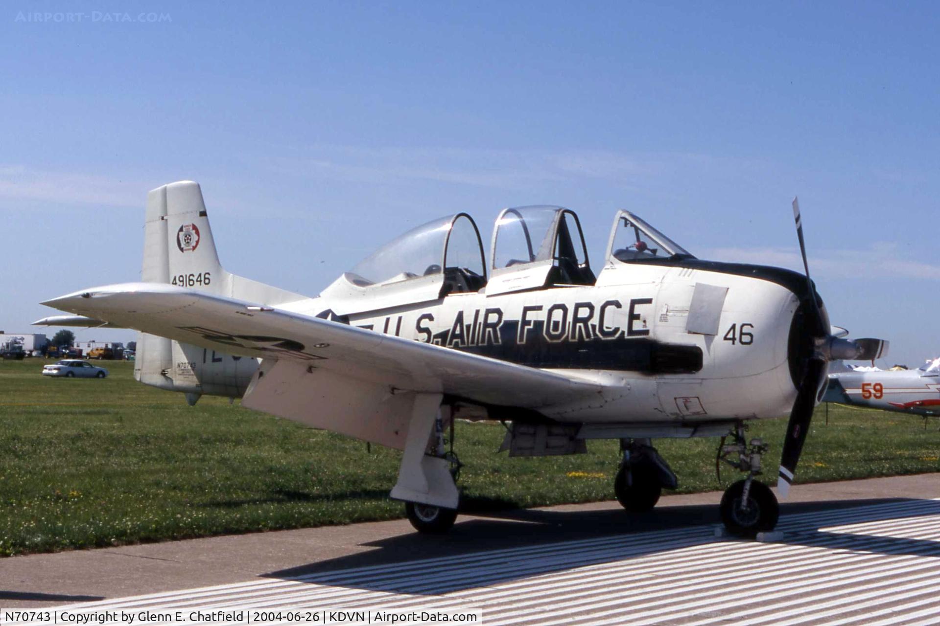 N70743, 1949 North American T-28A Trojan C/N 159-158, At the Quad Cities Air Show