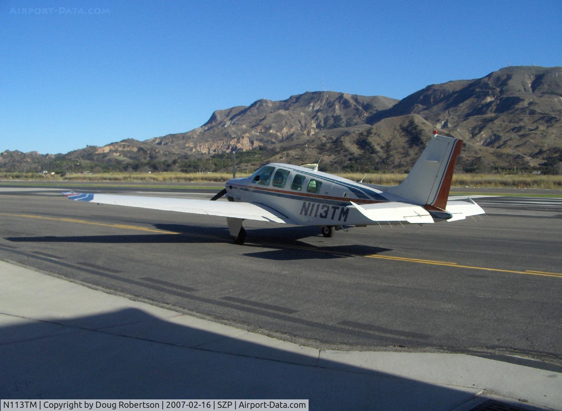 N113TM, 1983 Beech B36TC Bonanza C/N EA-386, 1983 Beech B36TC BONANZA, Continental TSIO-520-UB Turbo Charged 300 Hp
