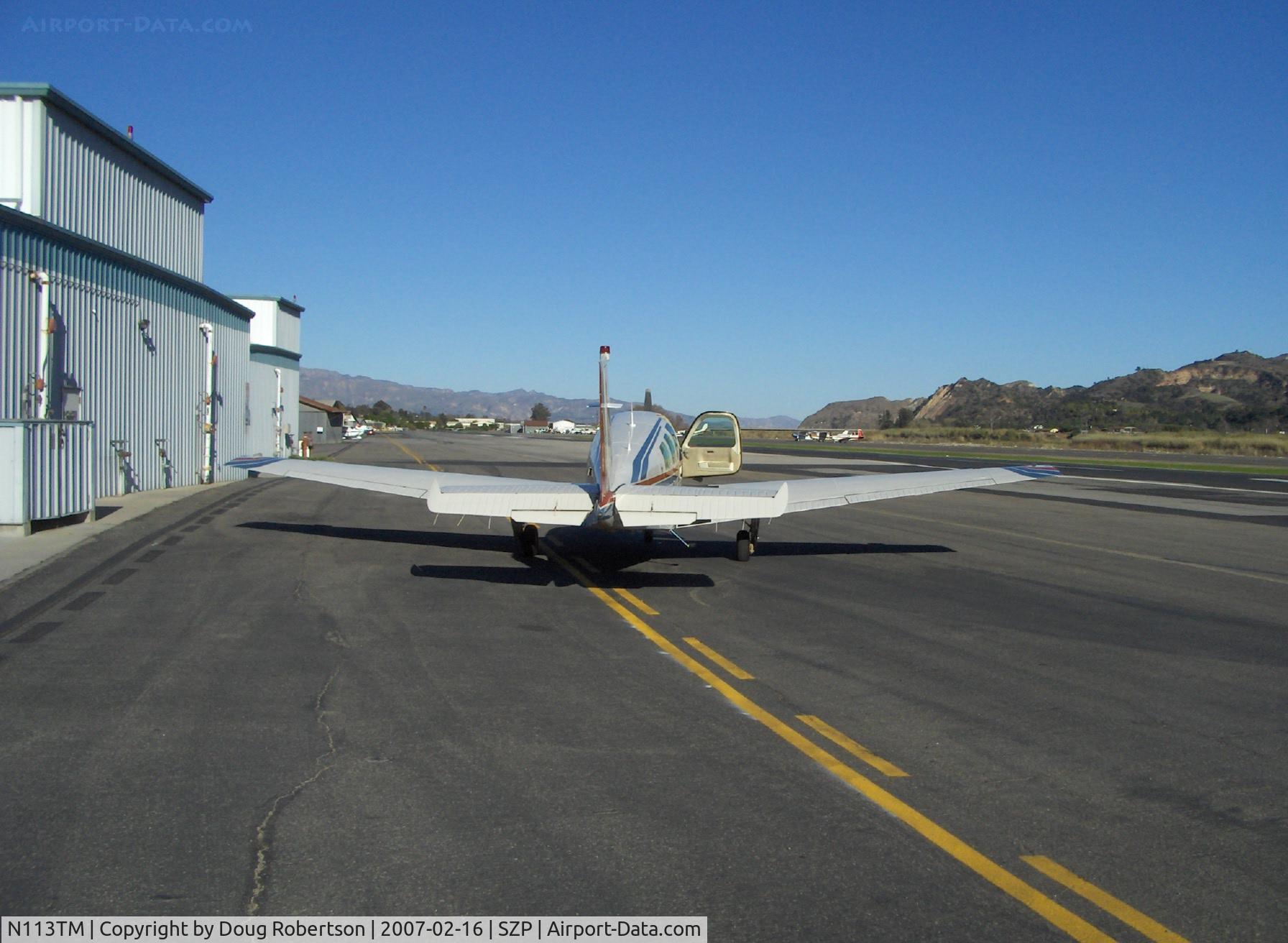 N113TM, 1983 Beech B36TC Bonanza C/N EA-386, 1983 Beech B36TC BONANZA, Continental TSIO-520-UB Turbo Charged 300 Hp, takeoff roll rwy 22