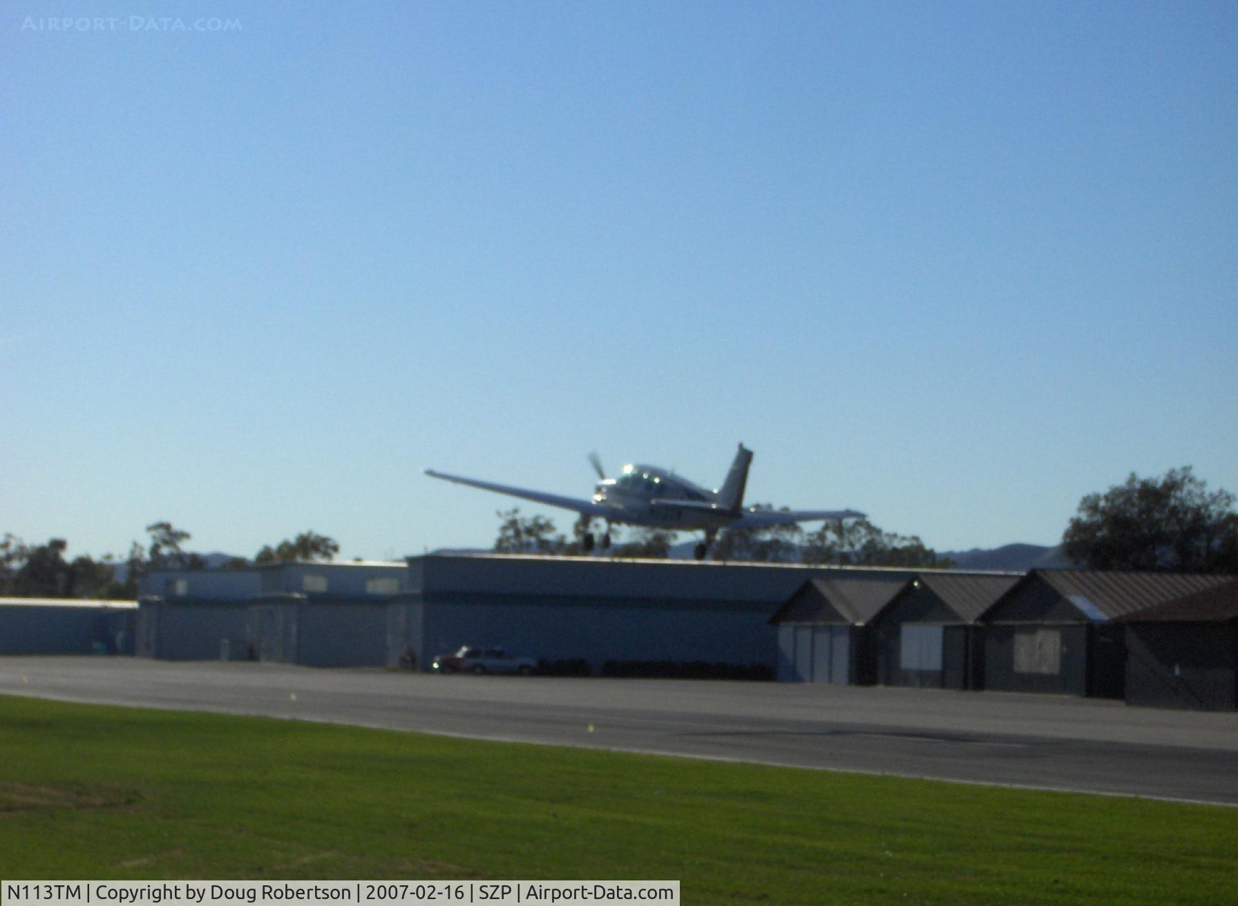 N113TM, 1983 Beech B36TC Bonanza C/N EA-386, 1983 Beech B36TC BONANZA, Continental TSIO-520-UB Turbo Charged 300 Hp, takeoff climbout Rwy 22
