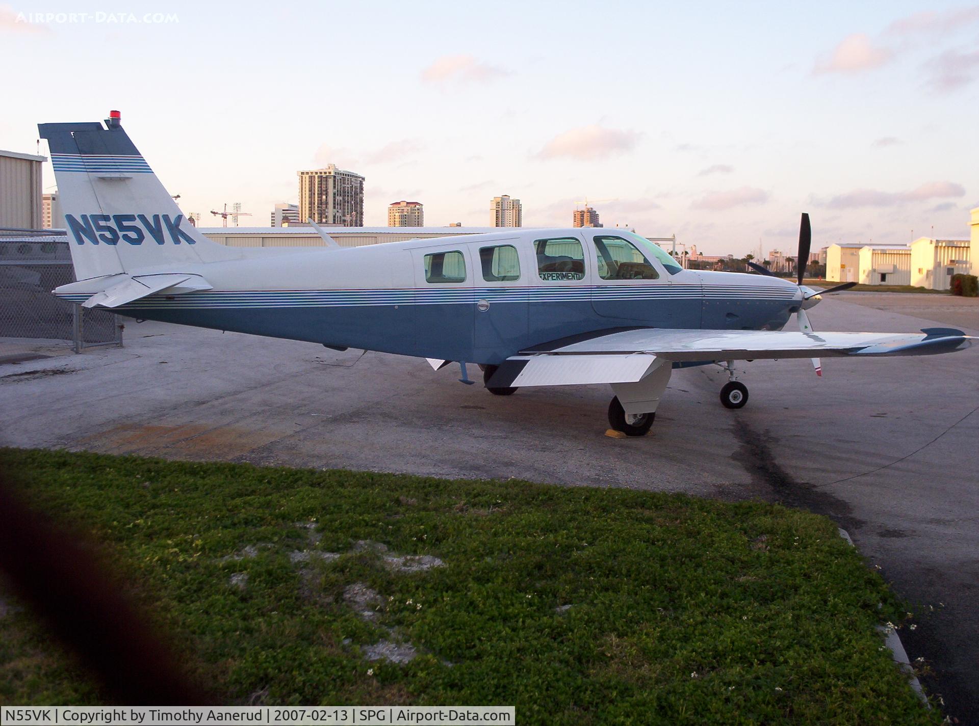 N55VK, 2004 Beech 36 Baronanza Bonanza C/N 1, turbo prop conversion at Albert Whitted Airport