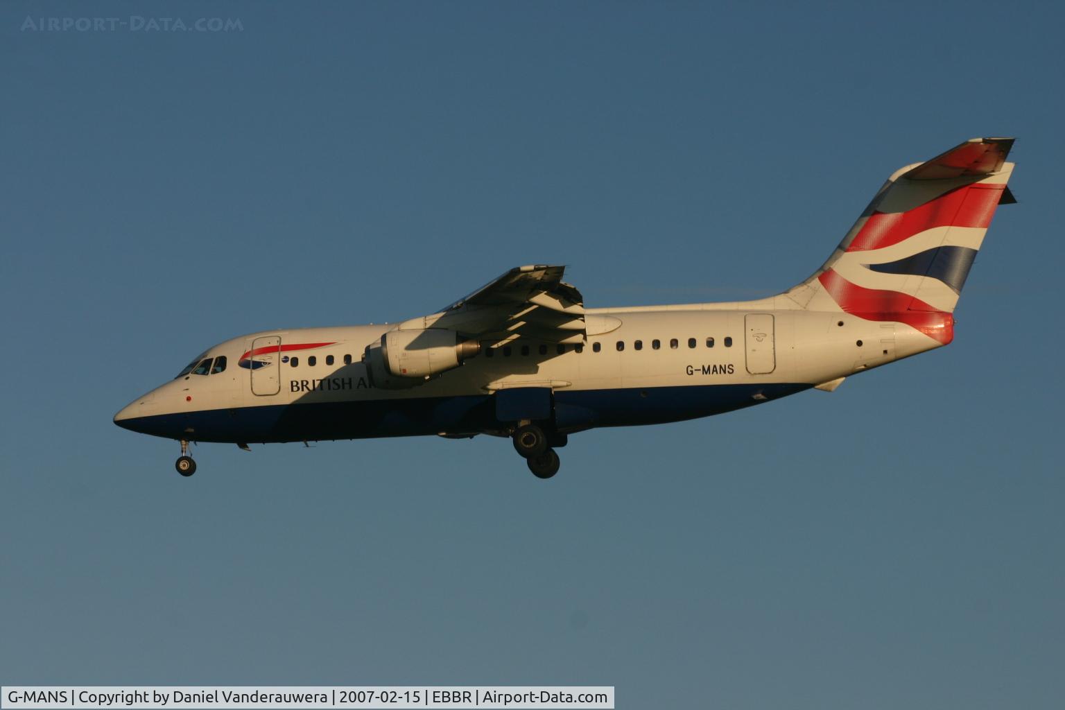 G-MANS, 1987 British Aerospace BAe.146-200 C/N E2088, final to rwy 25L