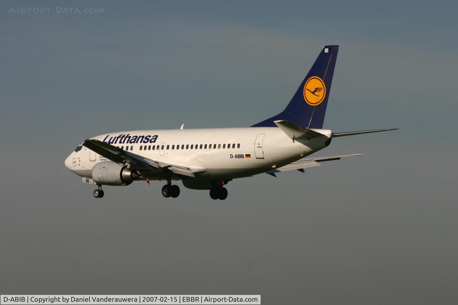 D-ABIB, 1990 Boeing 737-530 C/N 24816, ESSLINGEN , shortly before landing on rwy 25L