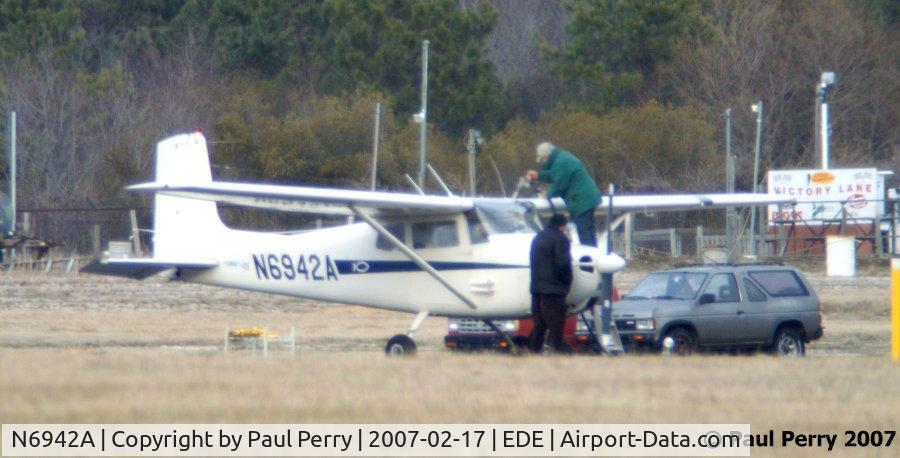 N6942A, 1956 Cessna 172 C/N 29042, Gassing up on a very quiet day