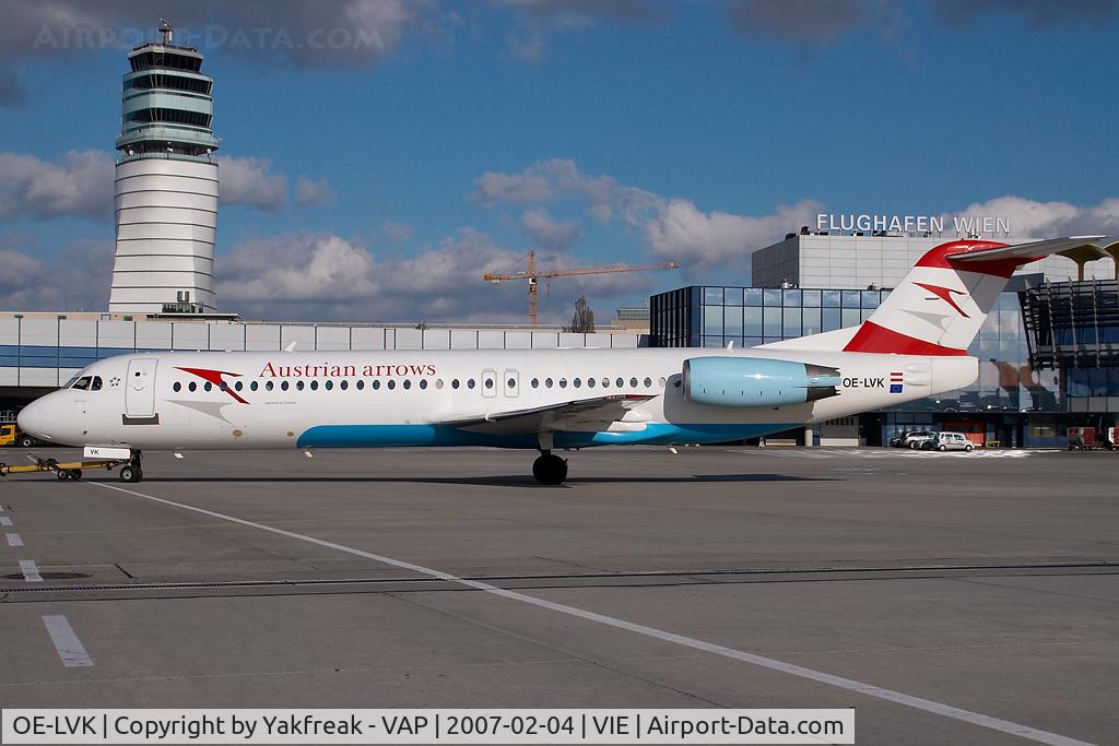 OE-LVK, 1992 Fokker 100 (F-28-0100) C/N 11397, Austrian Arrows Fokker 100