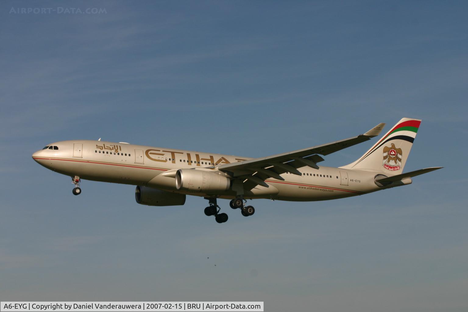 A6-EYG, 2006 Airbus A330-243 C/N 724, arrival of flight EY502 from Toronto