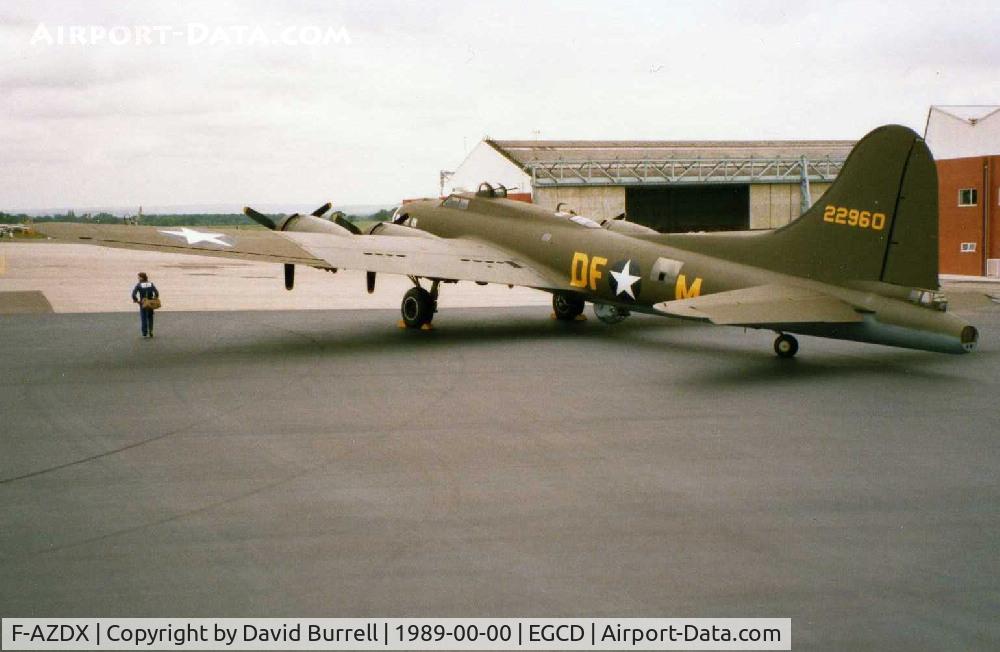 F-AZDX, 1944 Boeing B-17G Flying Fortress C/N 8246, B17 Flying Fortress - Woodford Air Show 1989 (Scanned)