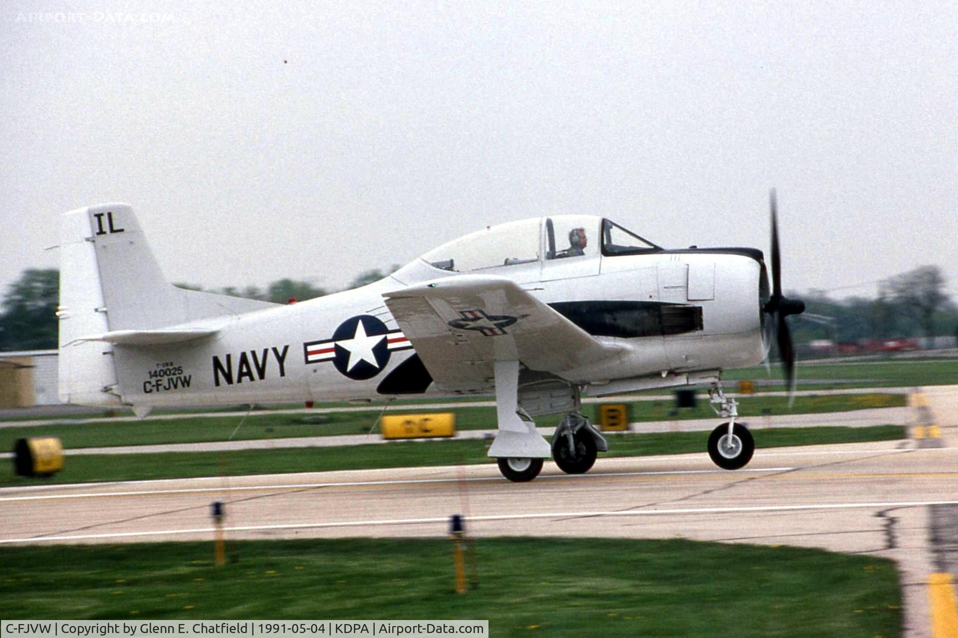 C-FJVW, 1954 North American T-28B Trojan C/N 219-24, Departing Runway 15