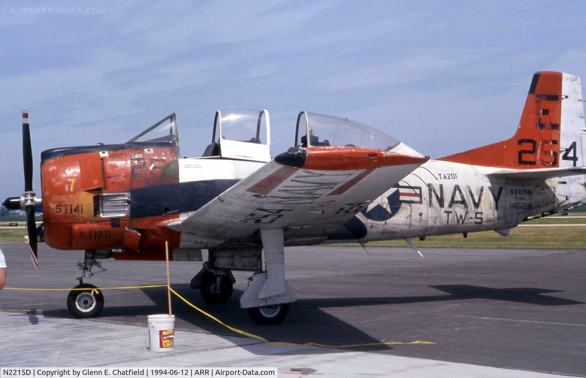N2215D, 1957 North American T-28C Trojan C/N 252-44 (146281), Scruffy looking bird