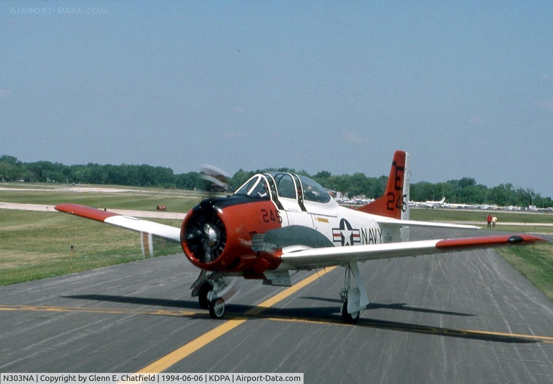 N303NA, 1954 North American T-28B C/N 137808, T-28B 137808, taken from back seat of TBM at DPA