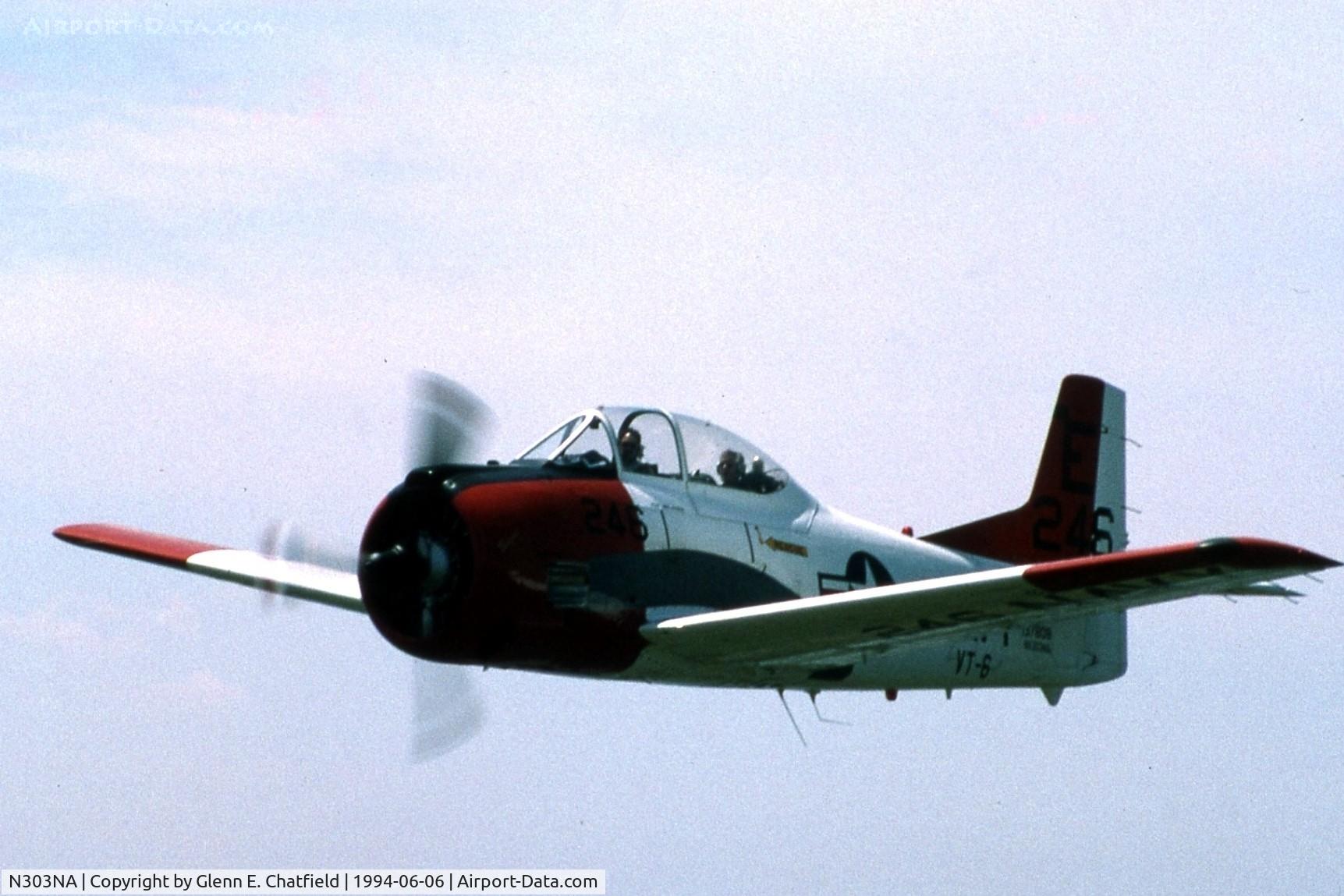 N303NA, 1954 North American T-28B C/N 137808, T-28B 137808, taken from back seat of TBM over Chicago area