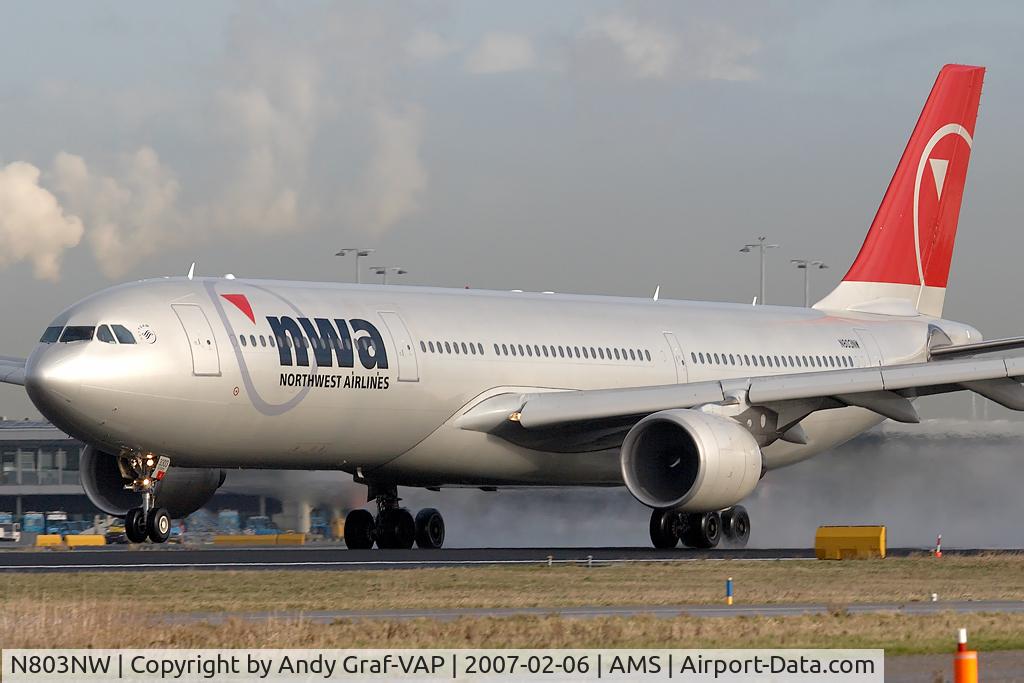 N803NW, 2003 Airbus A330-323 C/N 0542, Northwest Airlines A330-300