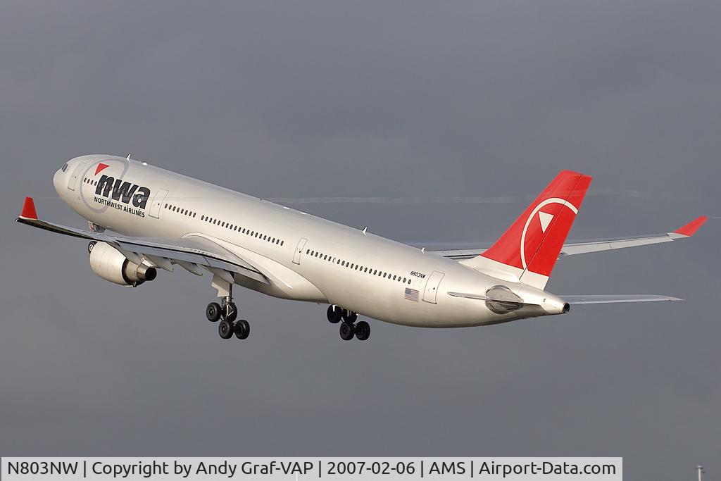 N803NW, 2003 Airbus A330-323 C/N 0542, Northwest Airlines A330-300