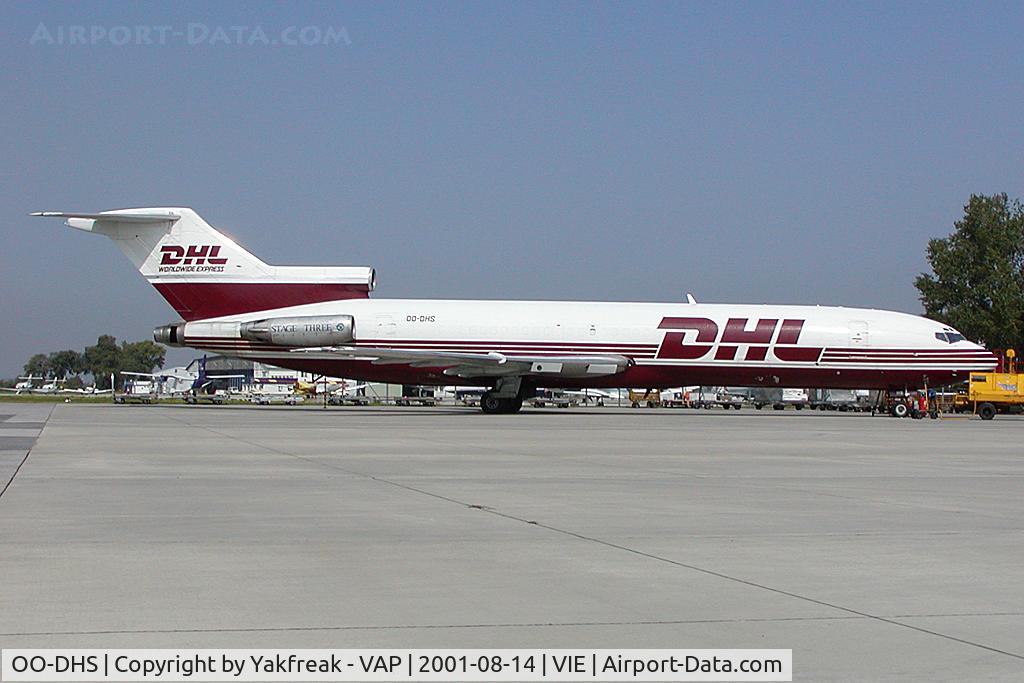 OO-DHS, 1969 Boeing 727-223(F) C/N 20189, European Air Transport Boeing 727-200 in DHL colors