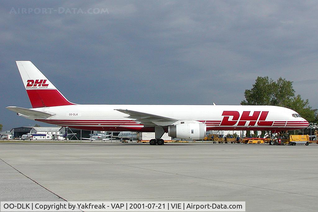 OO-DLK, 1990 Boeing 757-23APF C/N 24635, European Air Transport Boeing 757-200 in DHL colors