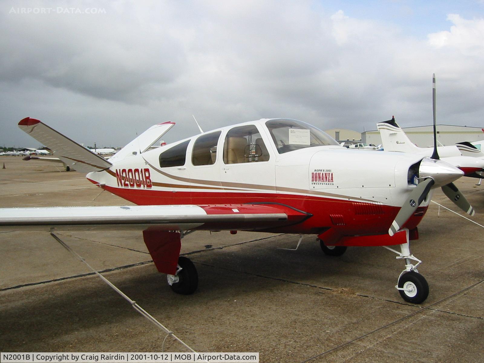 N2001B, 1966 Beech V35 Bonanza C/N D-8216, AOPA's give-away airplane in 2001