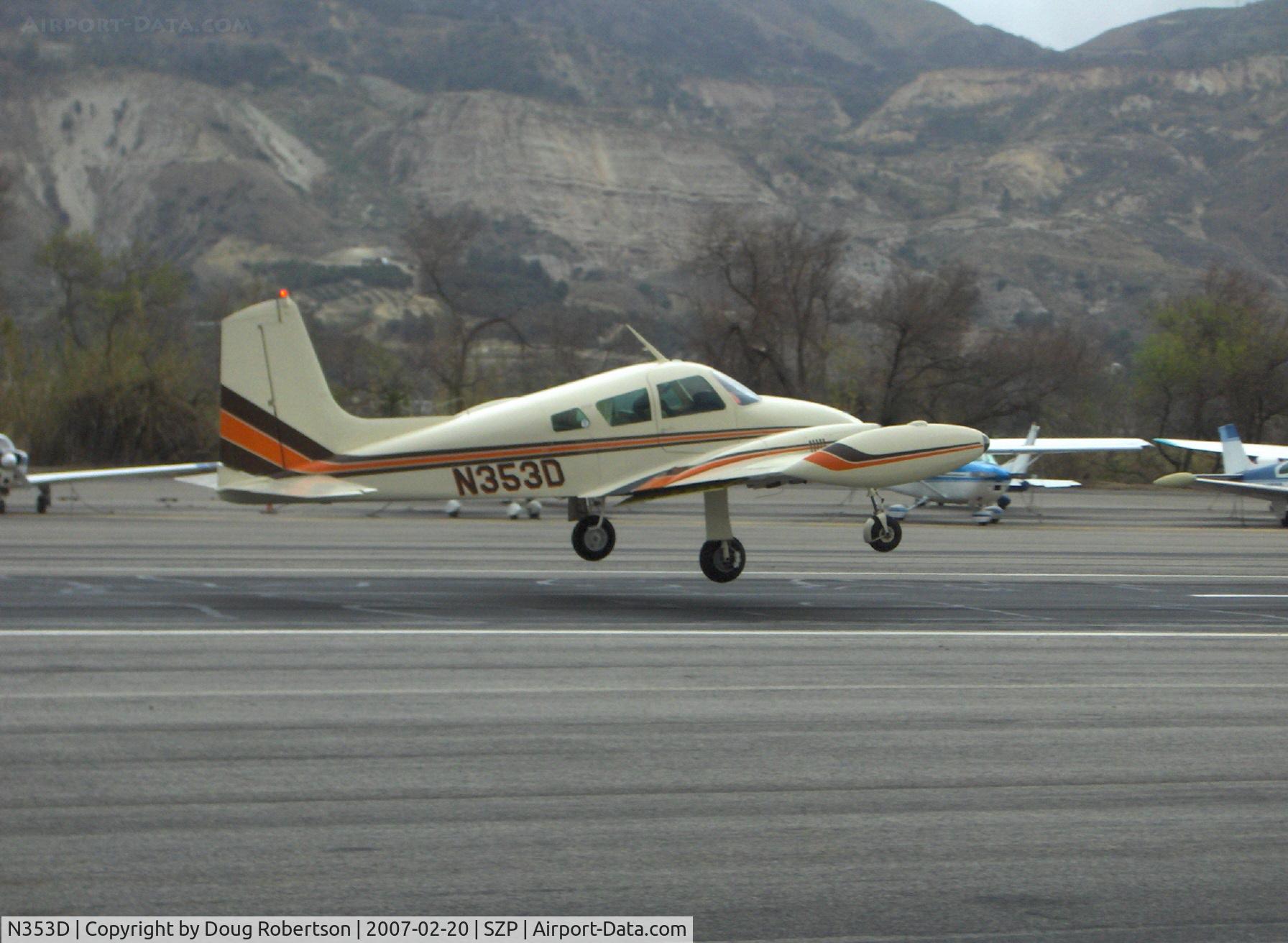 N353D, 1956 Cessna 310 C/N 35353, 1956 Cessna 310, two Continental O-470 240 Hp, liftoff Rwy 22
