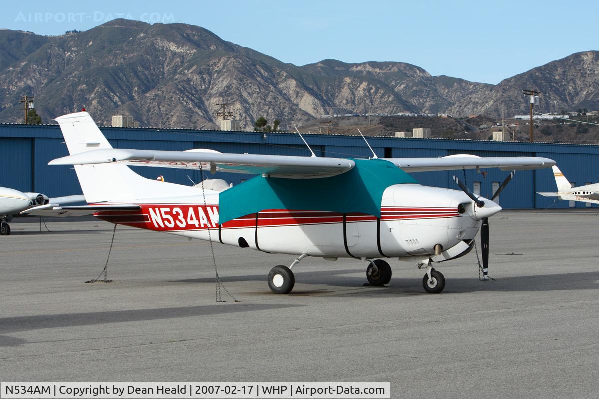 N534AM, 1974 Cessna T210L Turbo Centurion C/N 21060184, 1974 Cessna T210L Turbo Centurion N534AM parked at Whiteman Airport (KWHP).