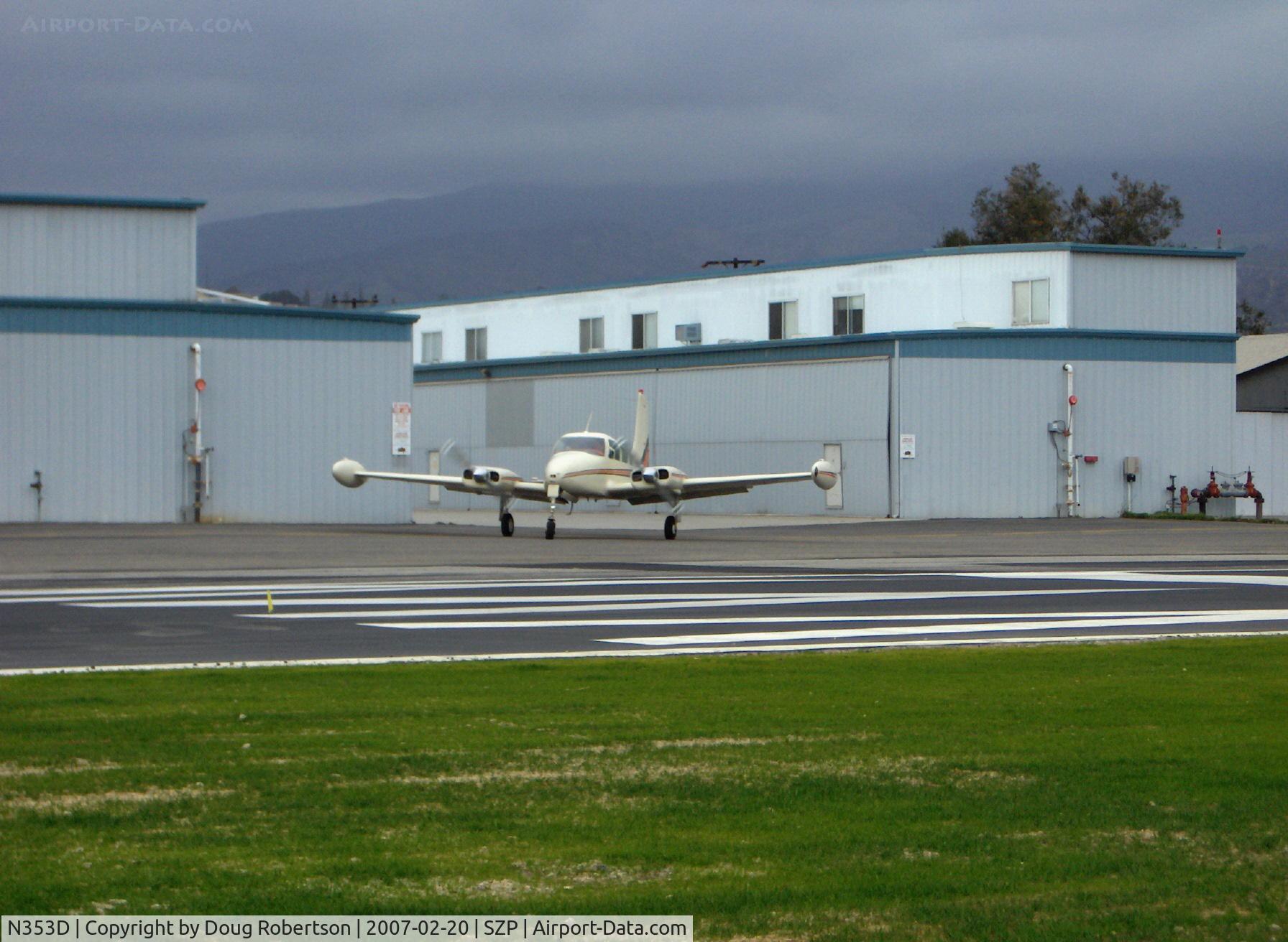 N353D, 1956 Cessna 310 C/N 35353, 1956 Cessna 310, two Continental O-470 240 Hp, taxi turn