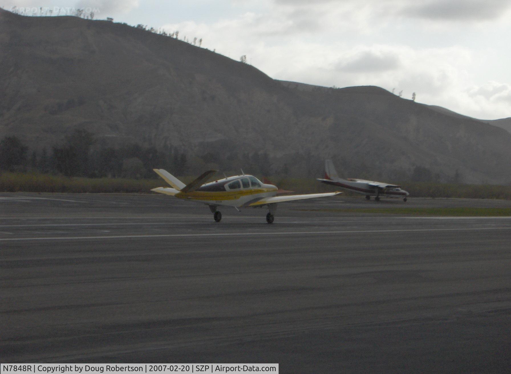 N7848R, 1968 Beech V35A Bonanza C/N D-8904, 1968 Beech V35A BONANZA, Continental IO-550 300 Hp upgrade, takeoff roll Rwy 22
