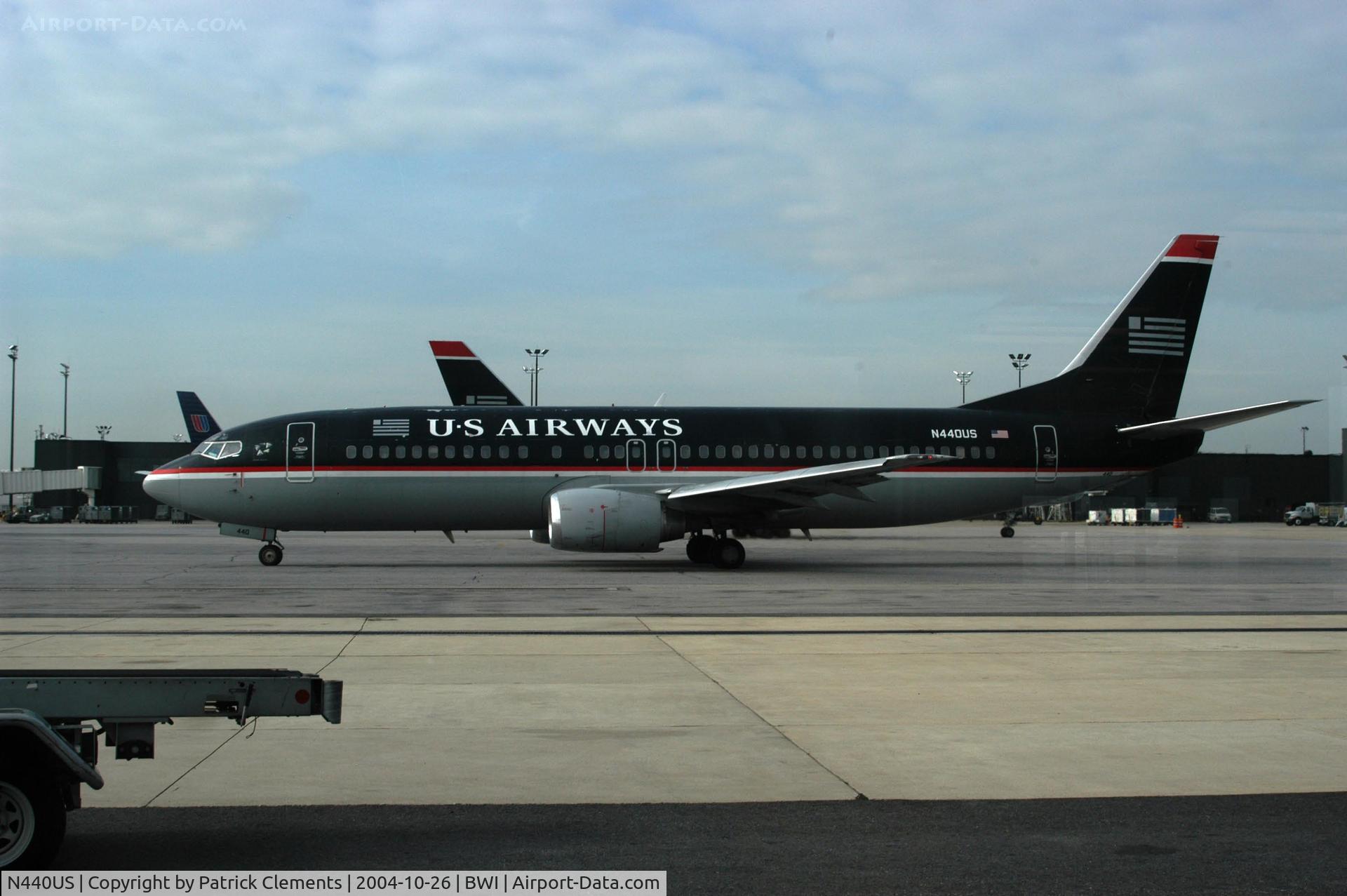 N440US, 1990 Boeing 737-4B7 C/N 24811, USAIRWAYS 737