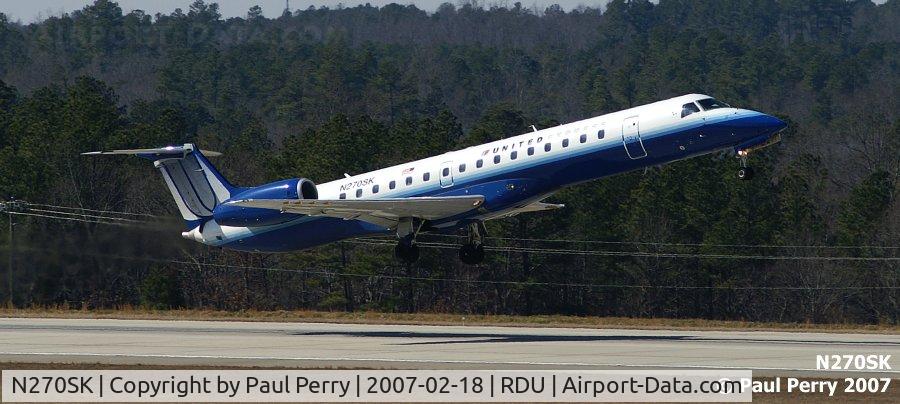 N270SK, 2000 Embraer ERJ-145LR (EMB-145LR) C/N 145304, Practically leaping into the air.