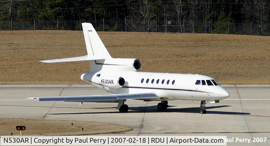 N530AR, 1987 Dassault Falcon 50 C/N 175, Just into Raleigh, turning off RWY 5L
