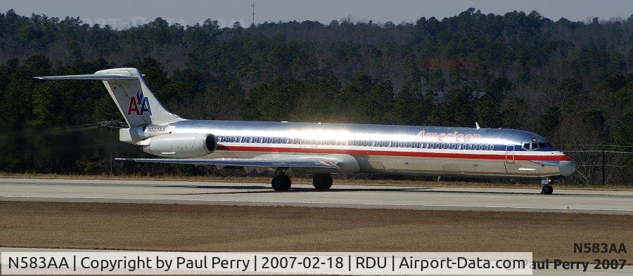 N583AA, 1991 McDonnell Douglas MD-82 (DC-9-82) C/N 53160, The silver birds catch the sunlight so nicely