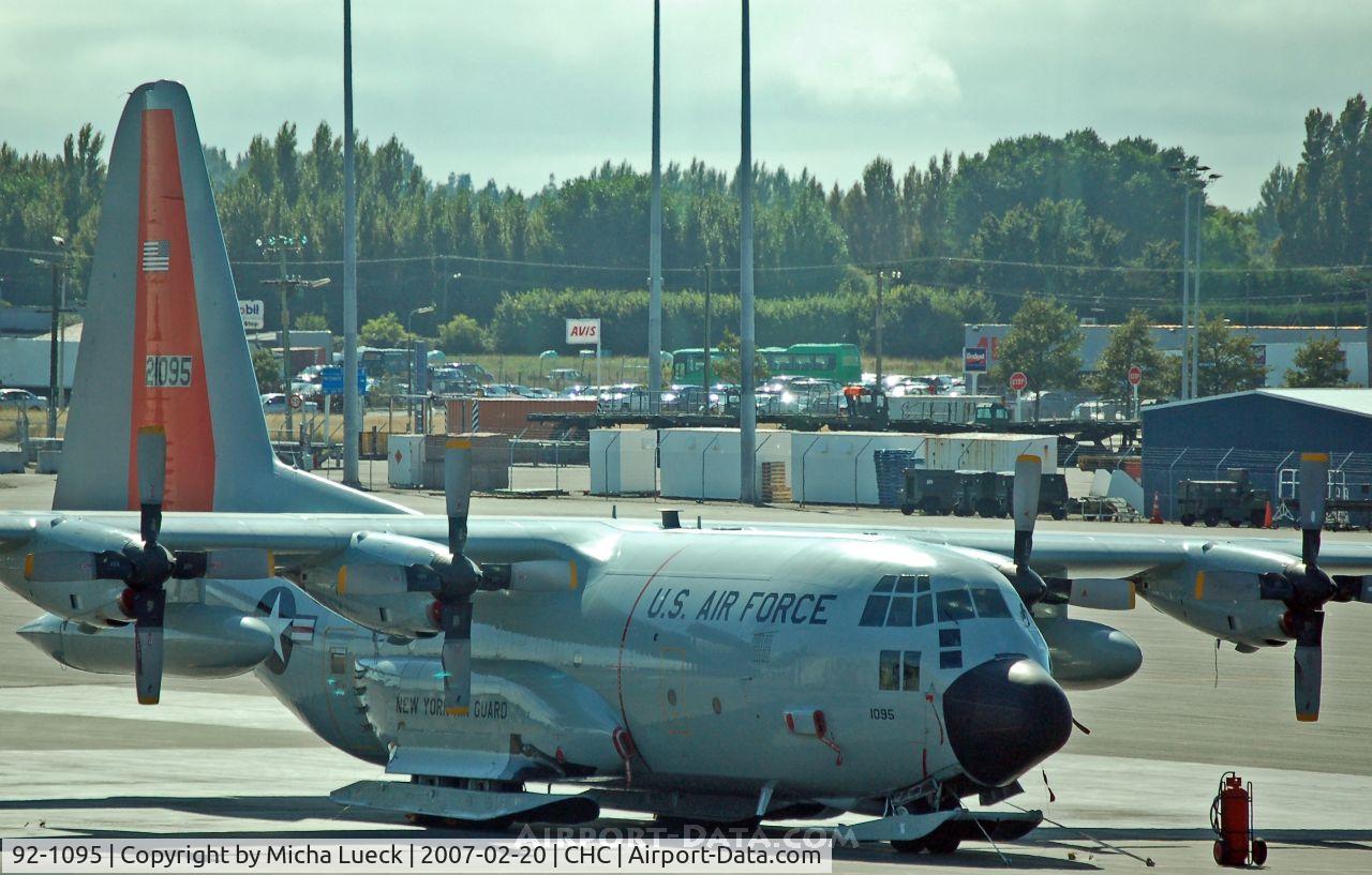 92-1095, 1992 Lockheed LC-130H Hercules C/N 382-5405, At the Antarctic Centre in Christchurch - ready for the next flight to the ice continent