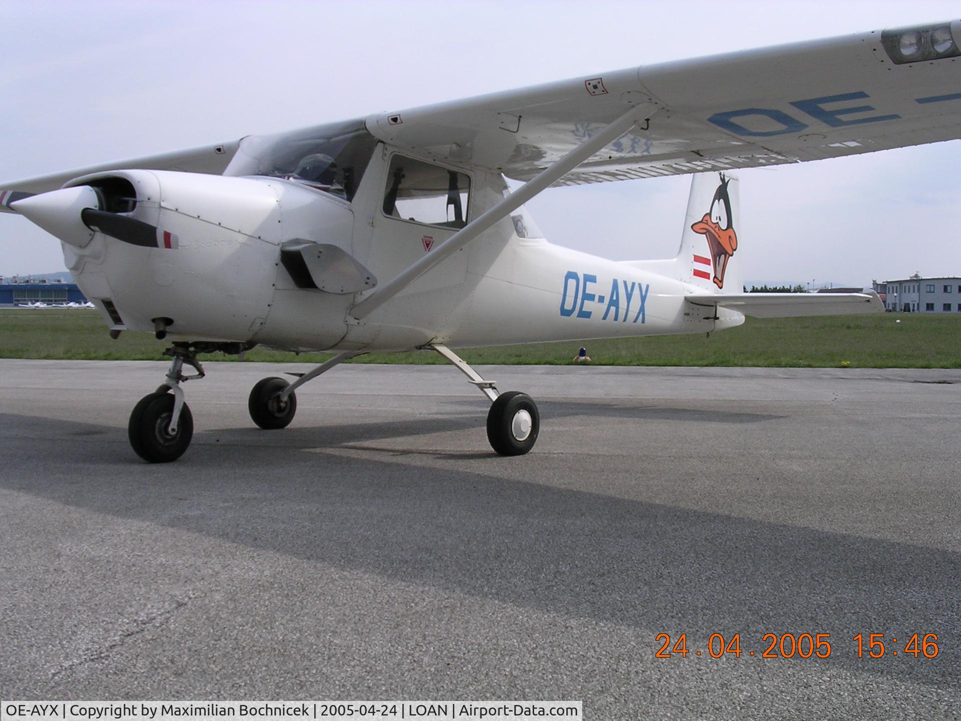 OE-AYX, 1965 Cessna 150E C/N 15061494, one of two remaining C150, equipped with the famous Westermayer W5/33 with app. 110 hp, which has watercooled cylindner heads like the later developed Rotax. Unlike to the rotax it fits to the original engine mount, cowling and prop. It works great and I