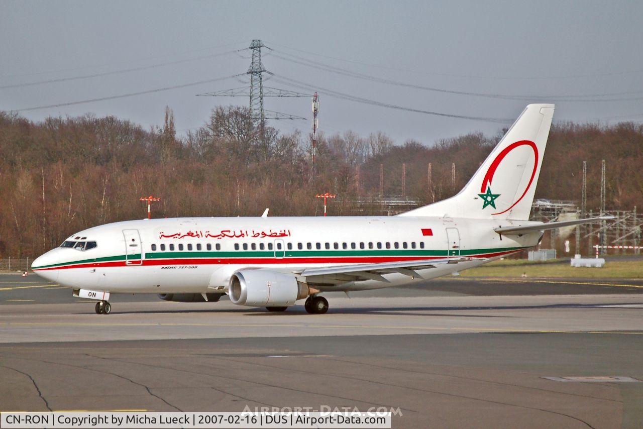CN-RON, 1990 Boeing 737-505 C/N 24652, Turning on the the runway for take off