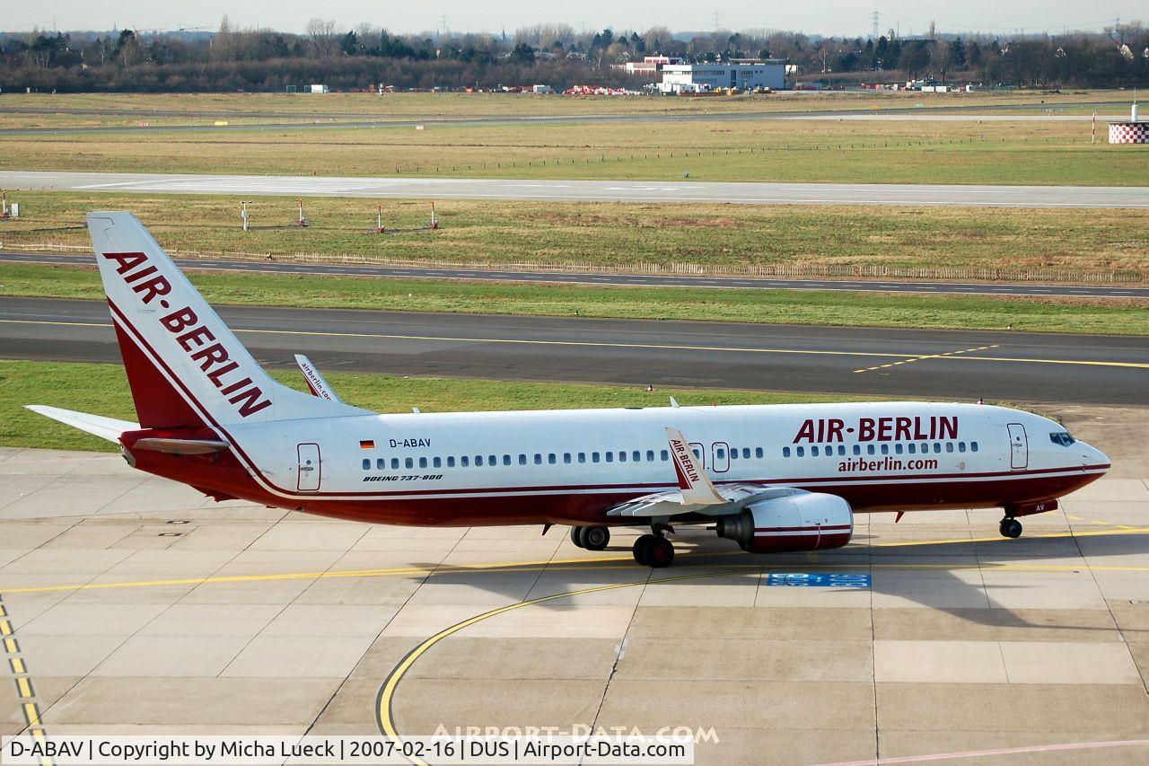 D-ABAV, 1999 Boeing 737-86J C/N 30498, Taxiing to the runway