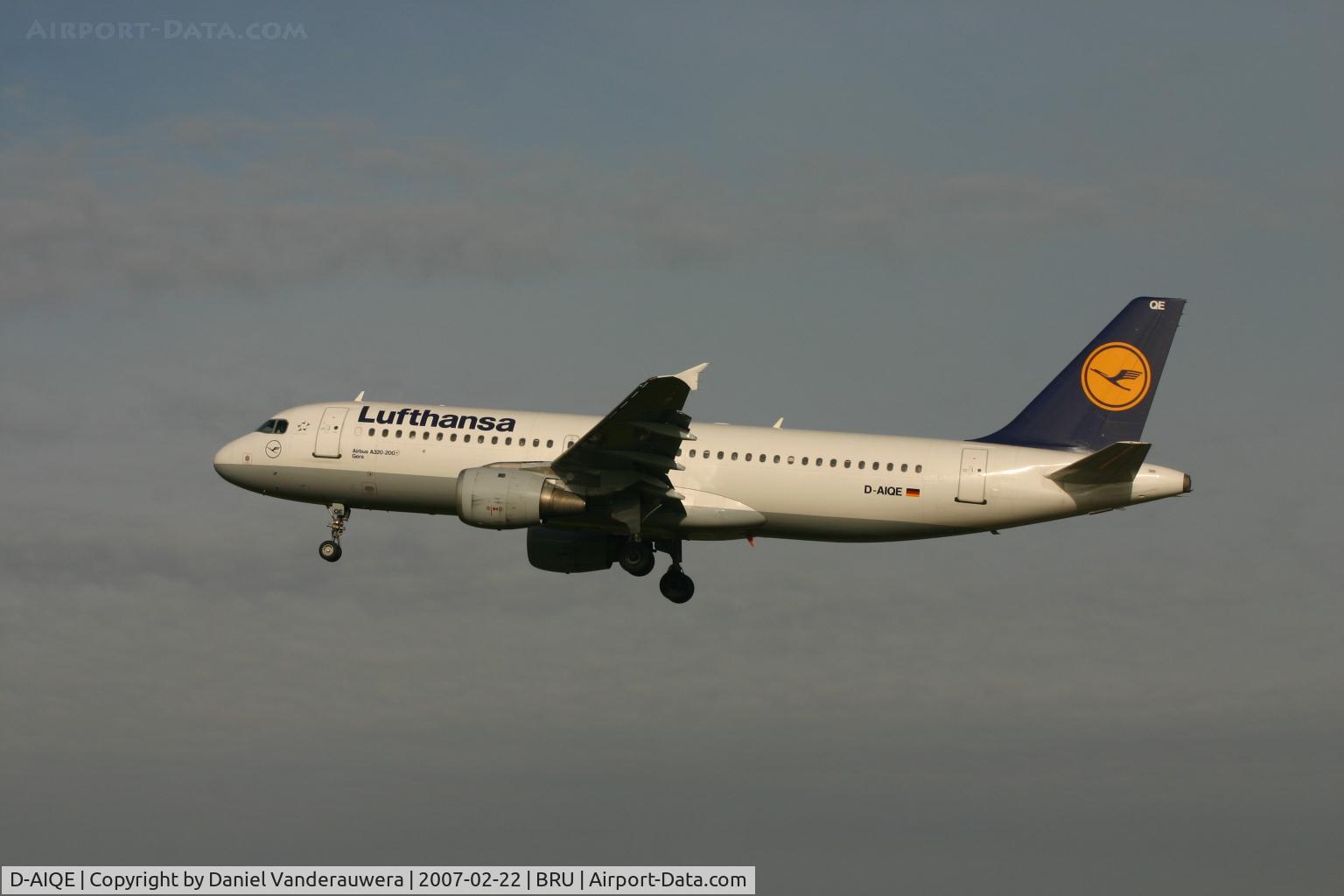 D-AIQE, 1991 Airbus A320-211 C/N 0209, arrival of GERA  -  flight LH4572 from FRA
