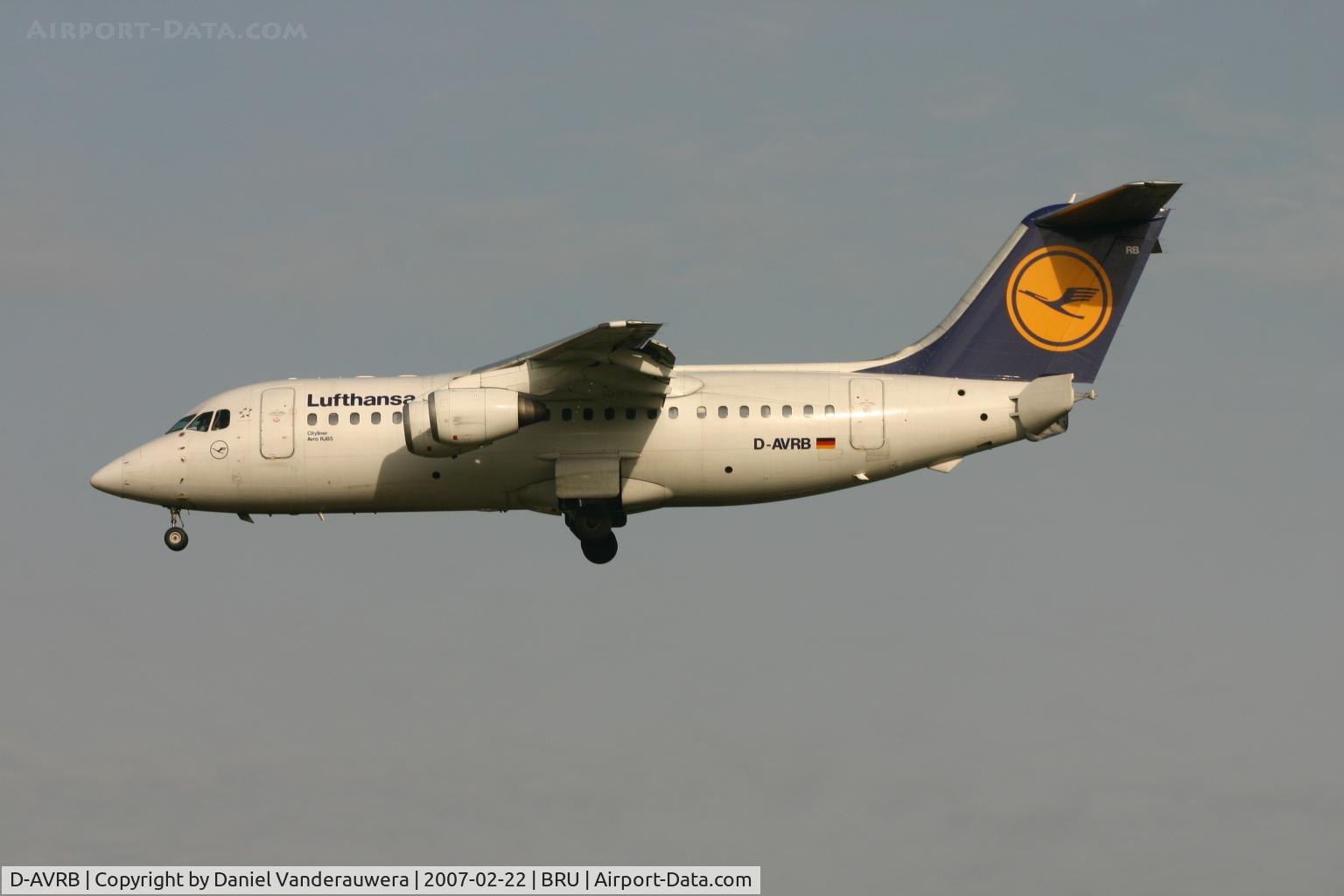 D-AVRB, 1994 British Aerospace Avro 146-RJ85 C/N E.2253, arrival of flight LH4602 from MUC