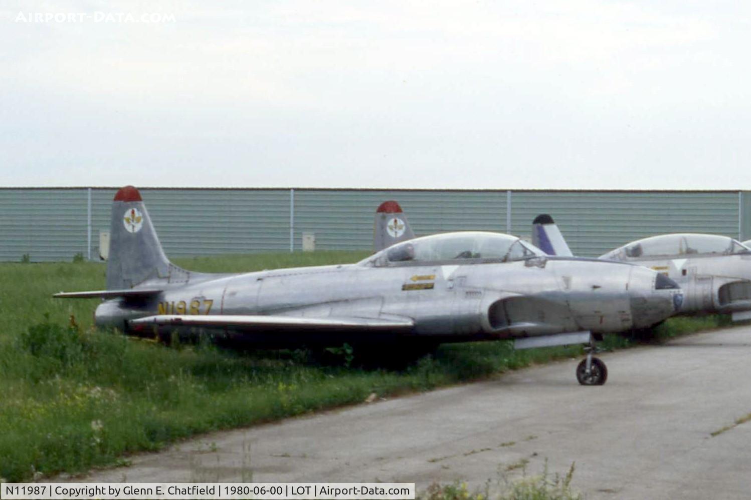 N11987, 1951 Lockheed T-33A Shooting Star C/N 580-6890, The number on the tail was missing a one.  Derelict at the time.