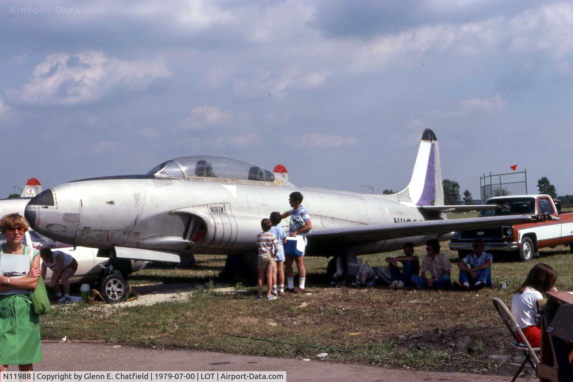 N11988, 1951 Lockheed T-33A C/N 51-9128, Derelict on the ramp during an airshow