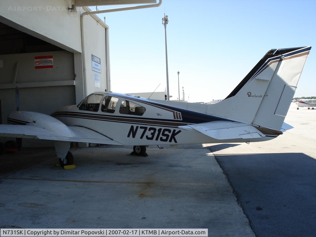 N731SK, 1963 Beech 95-B55 (T42A) Baron C/N TC-515, Tamiami Airport