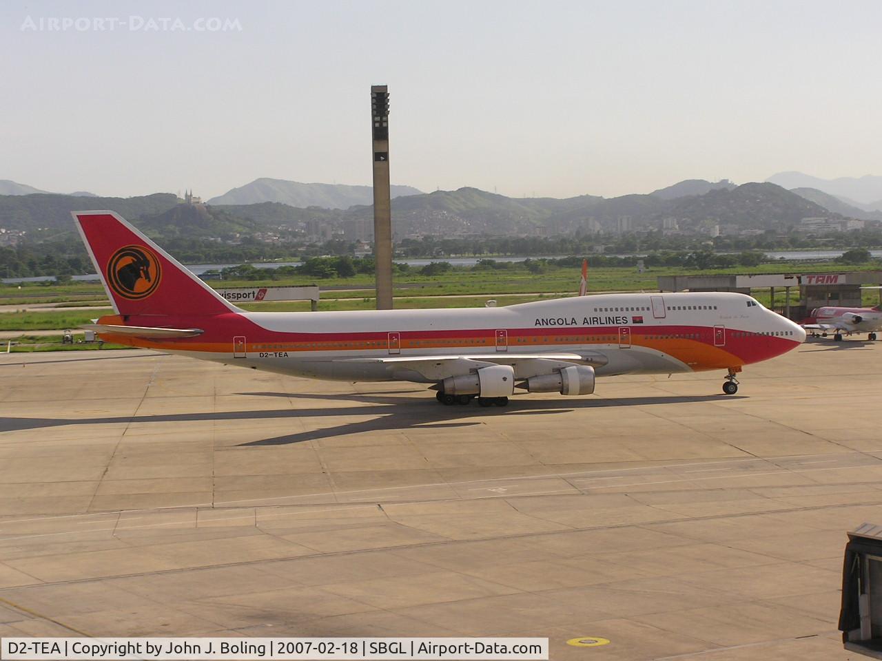 D2-TEA, 1986 Boeing 747-312 C/N 23410, Angola Airlines 747 arriving Rio.