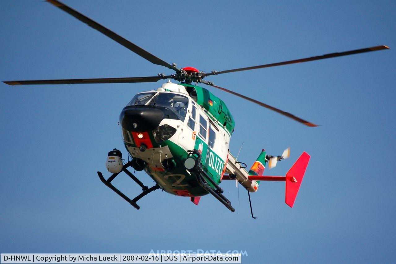 D-HNWL, Eurocopter-Kawasaki BK-117A-3 C/N 7212, At Düsseldorf airport