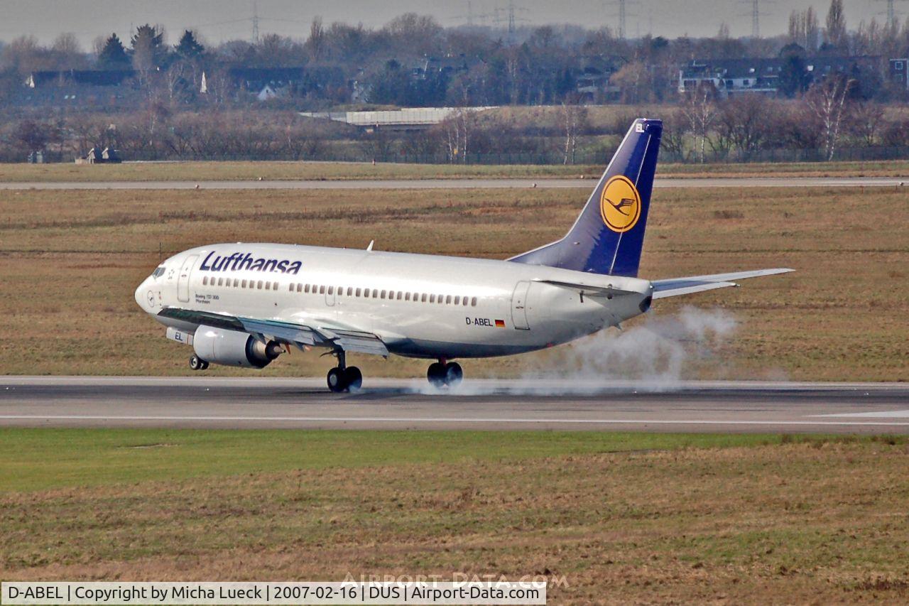 D-ABEL, 1991 Boeing 737-330 C/N 25415, Burning rubber
