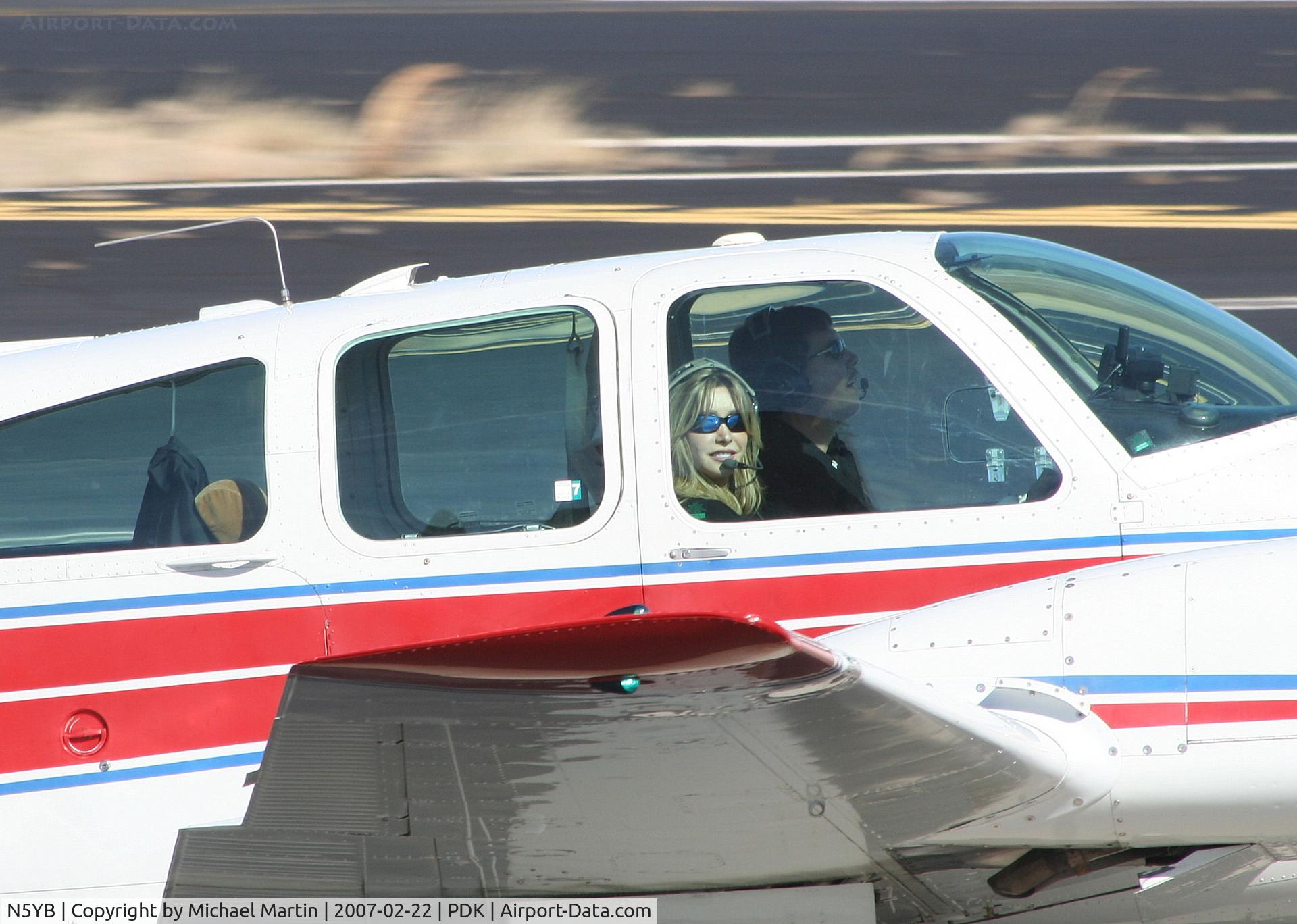 N5YB, 1965 Beech 95-B55 Baron Baron C/N TC-952, VERY attractive co-pilot!