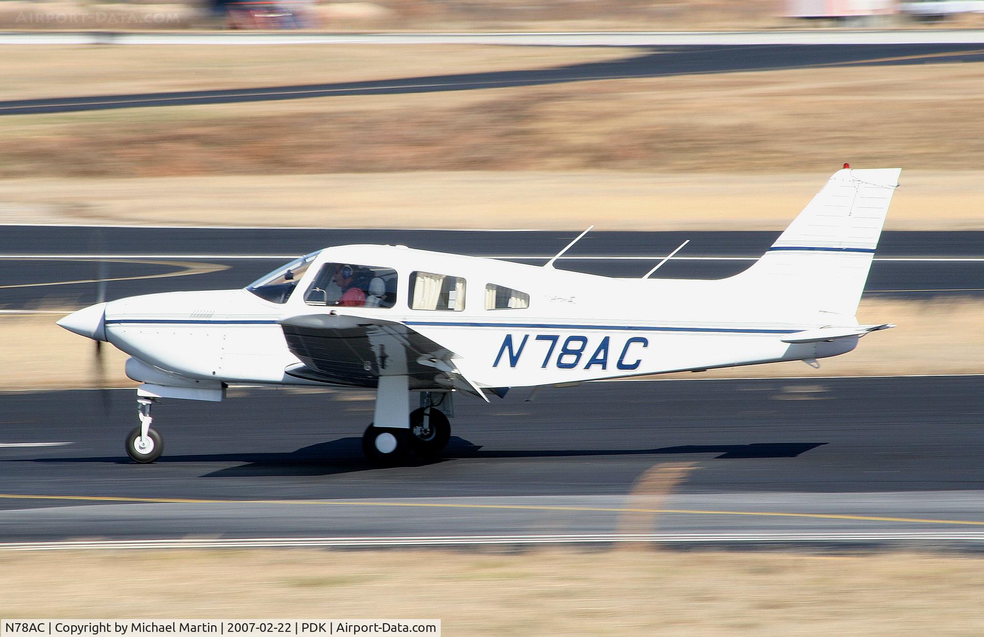 N78AC, 1977 Piper PA-28R-201T Cherokee Arrow III C/N 28R-7803148, Landing Runway 34