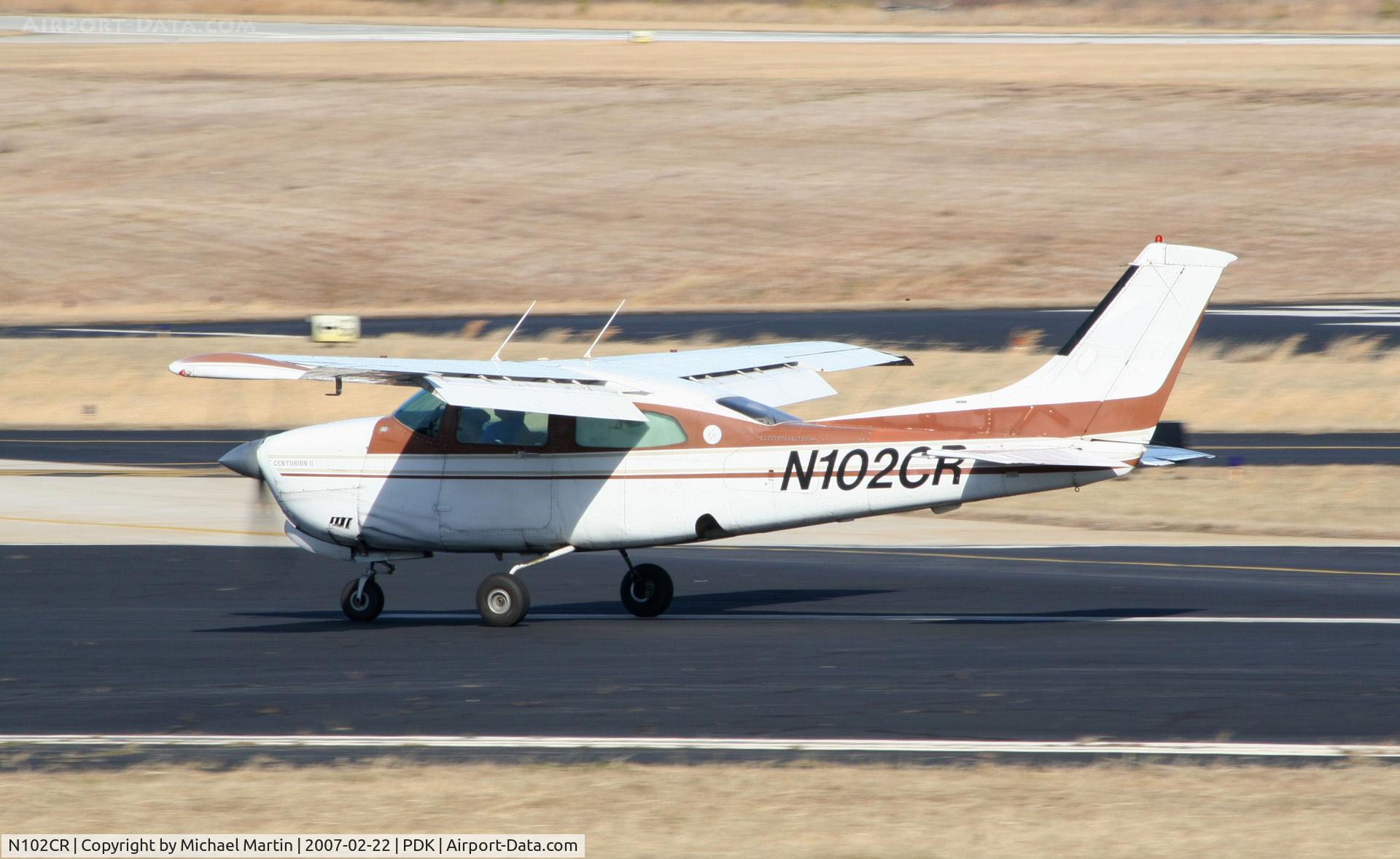 N102CR, 1982 Cessna T210N Turbo Centurion C/N 21064745, Landing Runway 34